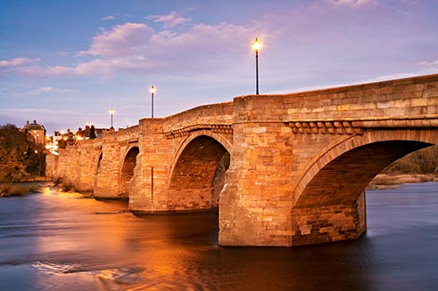 The bridge over the River Tyne in Corbridge, which featured in ‘Northumberland Illuminated’.