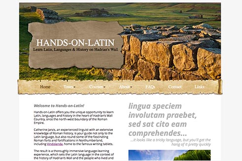 A page from the Hands-on-Latin website, written and designed by Words & Photos.